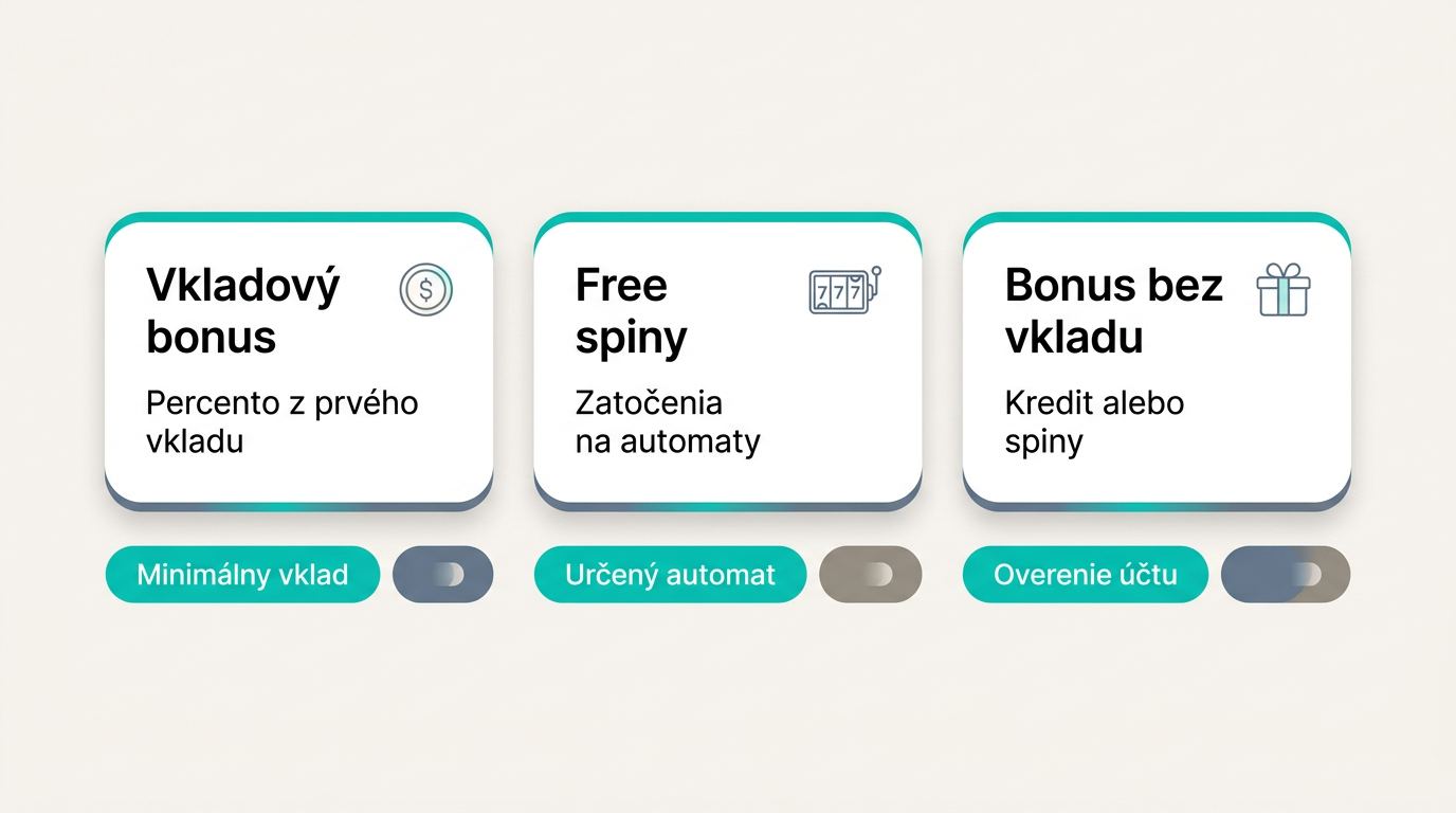 Prehľad vkladového bonusu, free spinov a bonusu bez vkladu v online kasíne